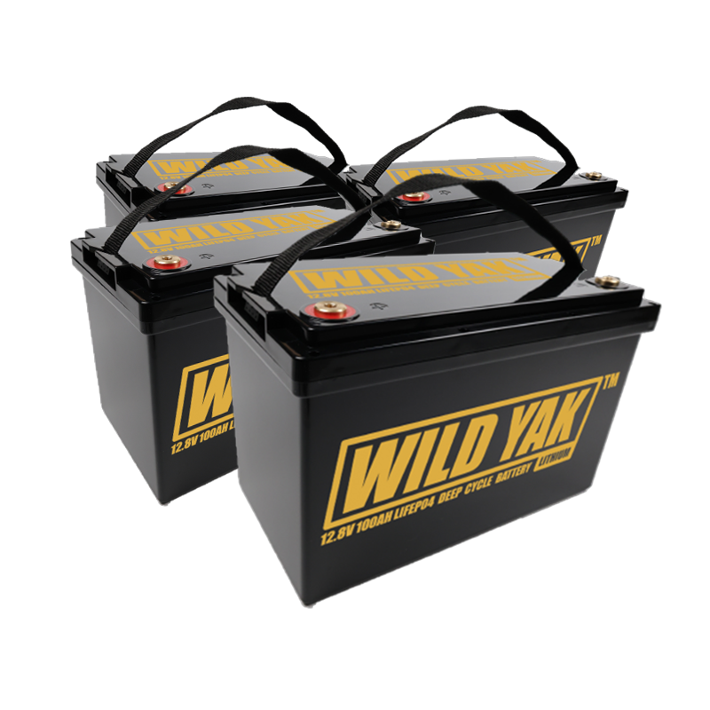 Wild Yak LITHIUM 12.8V 100AH TROLLING MOTOR DEEP CYCLE LIFEPO4 BATTERY SET